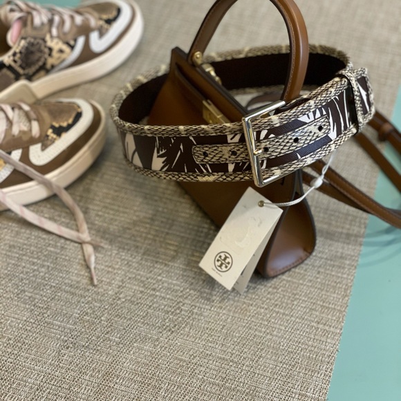 Tory Burch Women's Square Buckle Mixed Belt -  XS - Picture 2 of 12